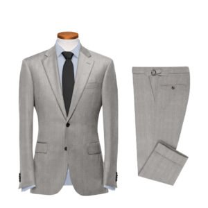 Washable Wool Suit: Light Grey